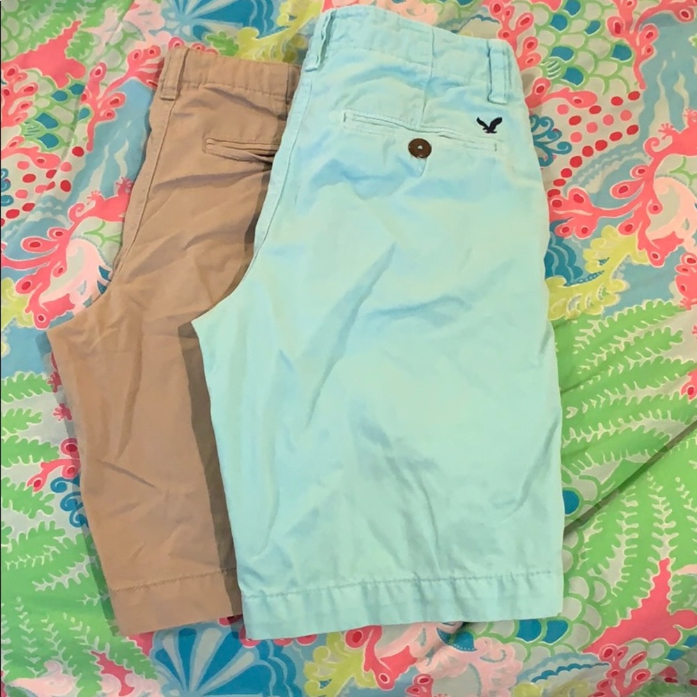 Blue American Eagle Shorts Khaki Gap shorts Lot
